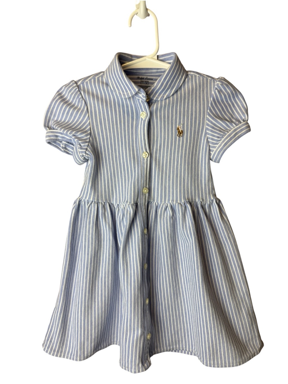 Ralph Lauren Blue White Stripe Dress 24M